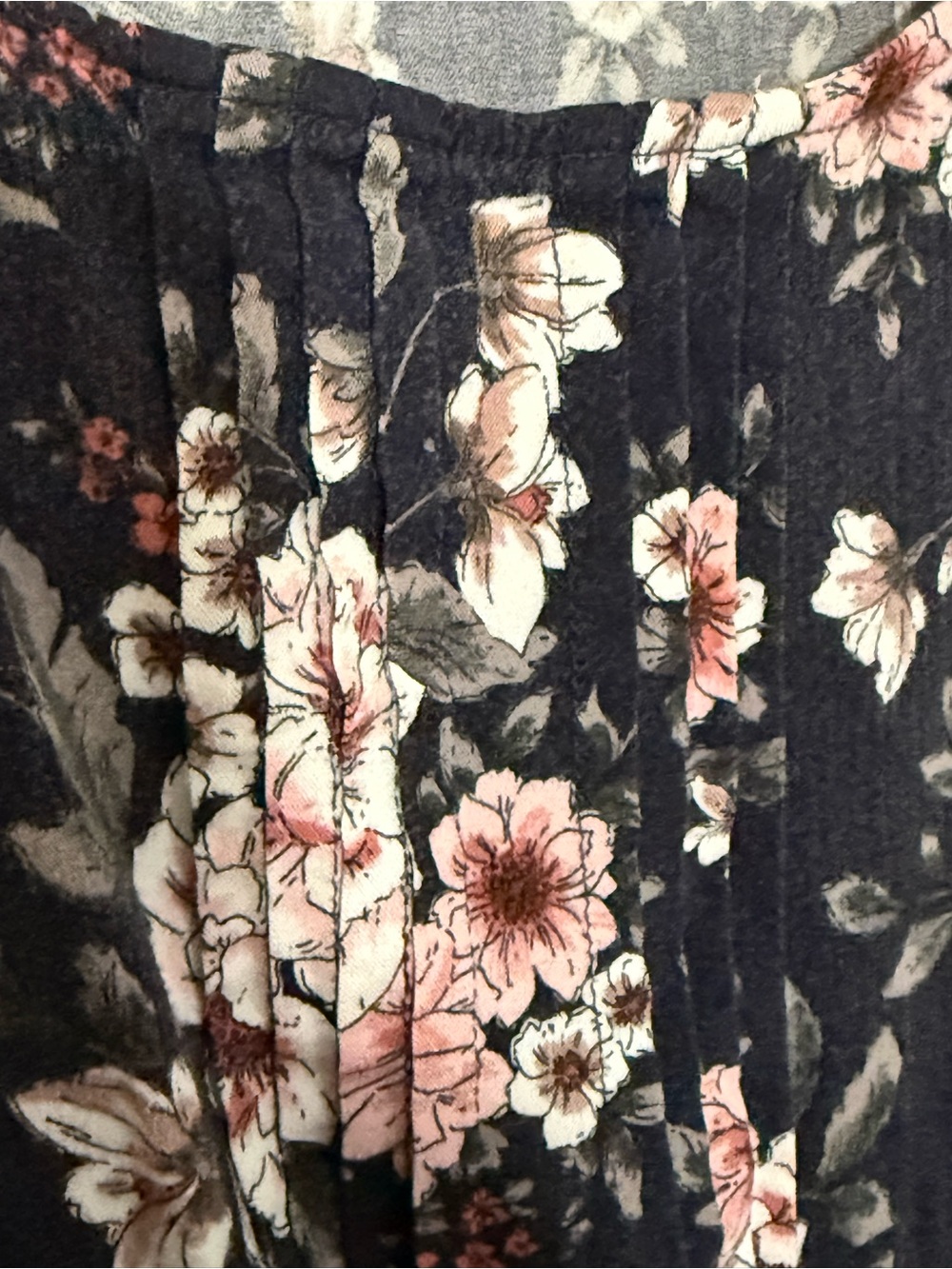 Torrid Size 3 Navy Floral Babydoll Skater Dress with Pink Flowers - Picture 7 of 7